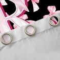 thumbnail image 4 of Manfei Personalized Initial Alphabet R Black Out Curtains for Teens Adults,Kawaii Ribbon Bowtie Curtains Pack of 2 (42x63 Each),Black Pink Bedroom Curtains,Ultra Soft Home Decor, 4 of 6