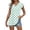 A143 Green, variant on Xdegoge Womens Blouses Polka Dot Print V Neck Ruffle Short Sleeve Tunic Tops Casual Summer Babydoll Peplum Shirts Elegant Flowy Vacation Wear Classic Loose Fit Tees