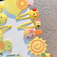 thumbnail image 5 of 14 Uds conjunto horquilla lindo colorido princesa flor fruta patrón de dibujos animados niños Clip de pelo para niñas amarillo, 5 of 5