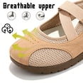 thumbnail image 3 of CHICVOMEY Flats for Women Breathable Mesh Mary Jane Flats for Women Casual & Work Ballet Flats Slip On Shoes with Velcro Strap, 3 of 9