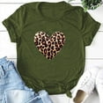 thumbnail image 4 of Leopard Heart Shirts for Womens Valentines Graphic Tops Trendy Cute Crewneck Short Sleeve Tee Shirt, 4 of 6