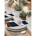 thumbnail image 5 of Navy Blue White Stripes Cloth Napkins Set of 4 Reusable Dinner Napkins, Farmhouse Striped Vintage Cocktail Napkin Washable Table Napkins for Wedding/Holiday Party/Baby Shower 20"x20", 5 of 7