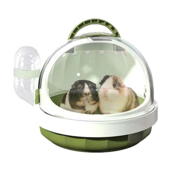 VISALY Hamster Carrying Bag Guinea Pig Carrying Bag Small Animal Carrying Bag with Panoramic View and Removable Water Bottle