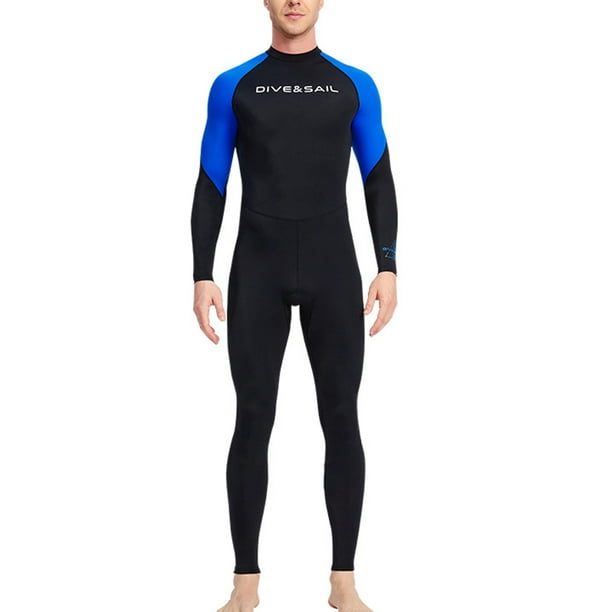 Wetsuits Diving Suit Men's and Women's Wetsuit Full Body Swimsuit UPF 50  Sunprotection for Diving Snorkeling Surfing Swimming Blue XL