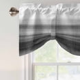 thumbnail image 4 of Black White Ombre Tie Up Valance Curtains for Windows, Kitchen Curtains Window Treatments, Vintage Minimalism Abstract Stripes Short Window Shades Valances for Bedroom Bathroom Cafe 42"x18", 4 of 8