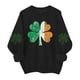 thumbnail image 3 of TaTaai Womens St Patricks Day Sweatshirt Long Sleeve Crewneck Casual Pullover Holiday Print Fleece Lined Top Gift, 3 of 6