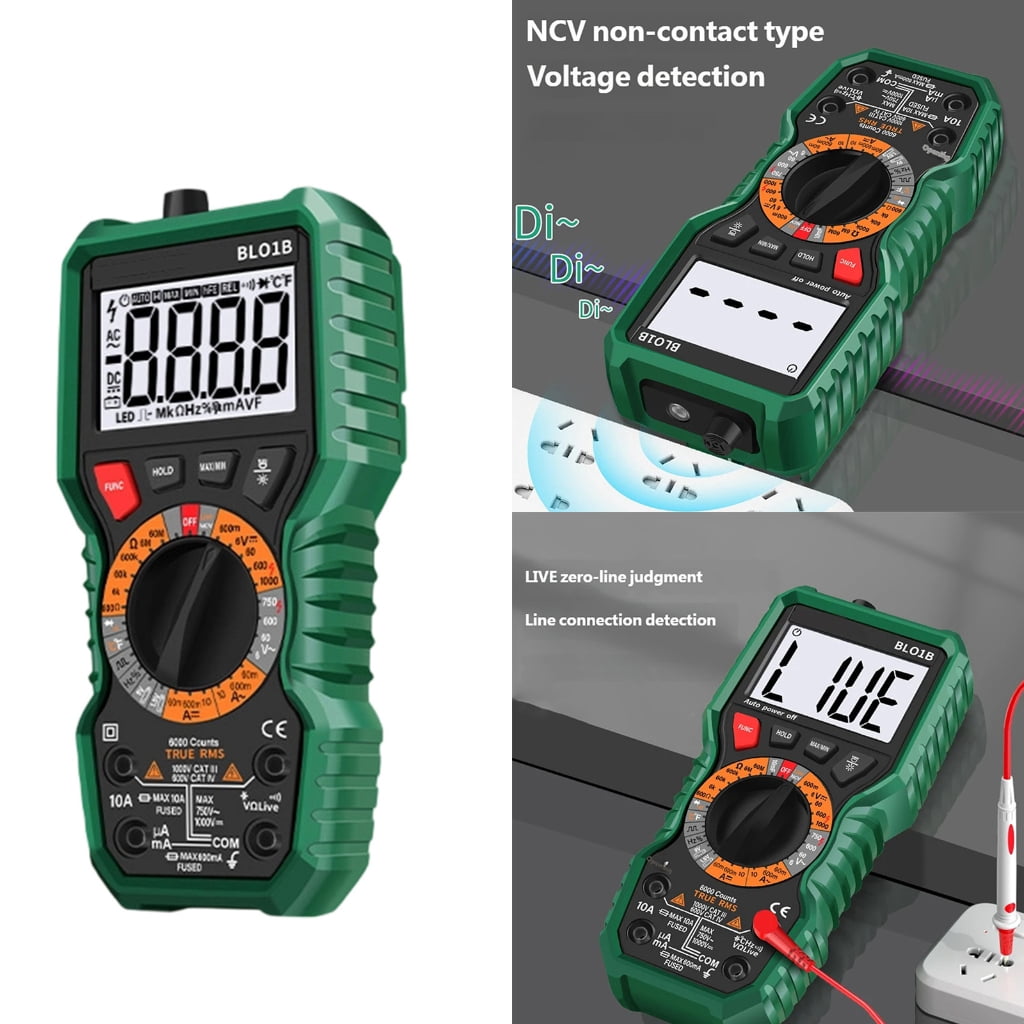 PatungKu Easy Operation Digital Multimeter with Flashlight Data Hold Auto Off Function