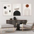 thumbnail image 5 of Póster bohemio en blanco y negro, pintura en lienzo geométrica abstracta moderna, arte de pared nórdico para sala de estar, decoración del hogar, 5 of 5