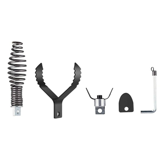 5pc/Set Drain Auger Drain Snakes Drill Attachment For Efficient Pipe Cleaning In 4-8Inch Pipe for PioneerWorks