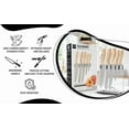 thumbnail image 2 of 6-Piece Kitchen Knife Set with Wood Grain Handles and Acrylic Stand – Seville Collection, 2 of 6