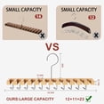 thumbnail image 5 of Colgador De Cinturón Para Armario Max 42 Cinturones Organizador De Cinturón De Montaje En Pared 2 En 1 Con Ganchos Giratorios 360 Corbata De Madera Y Estante Para Cinturón Para Accesorios De Armario O, 5 of 5