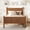 Walnut, variant on Harper & Bright Designs Twin Size Flat Panel Bed with Headboard & Footboard, Minimalist Farmhouse Platform Bed with Wood Grain Finish for Bedroom, Black