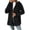 Black, variant on Womens Fleece Cardigan Casual Fashion Button Up Fuzzy Long Sleeve Cardigan Sweaters Warm Sherpa Lined Coat Cardigan Black M