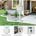thumbnail image 3 of Elleree Cast Aluminum Mailboxes for Homes with Post & Lockable Security Baffle Door,White Retro Mail Box Postal Box Outside, 3 of 11