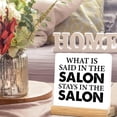thumbnail image 5 of Hairstylist Gifts, Salon Desk Decor What Said in the Salon Stays in the Salon Acrylic Desk Plaque Sign Home Salon Barbershop Decoration 4x4 Inch, 5 of 6