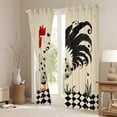 thumbnail image 3 of Manfei Rooster Print Black Out Curtains for Teen, Kawaii Farmhouse Animal Curtains Pack of 2 (42x63 Each), Rustic Buffalo Bedroom Curtains, Curtains Blackout Bedroom Decor, 3 of 6