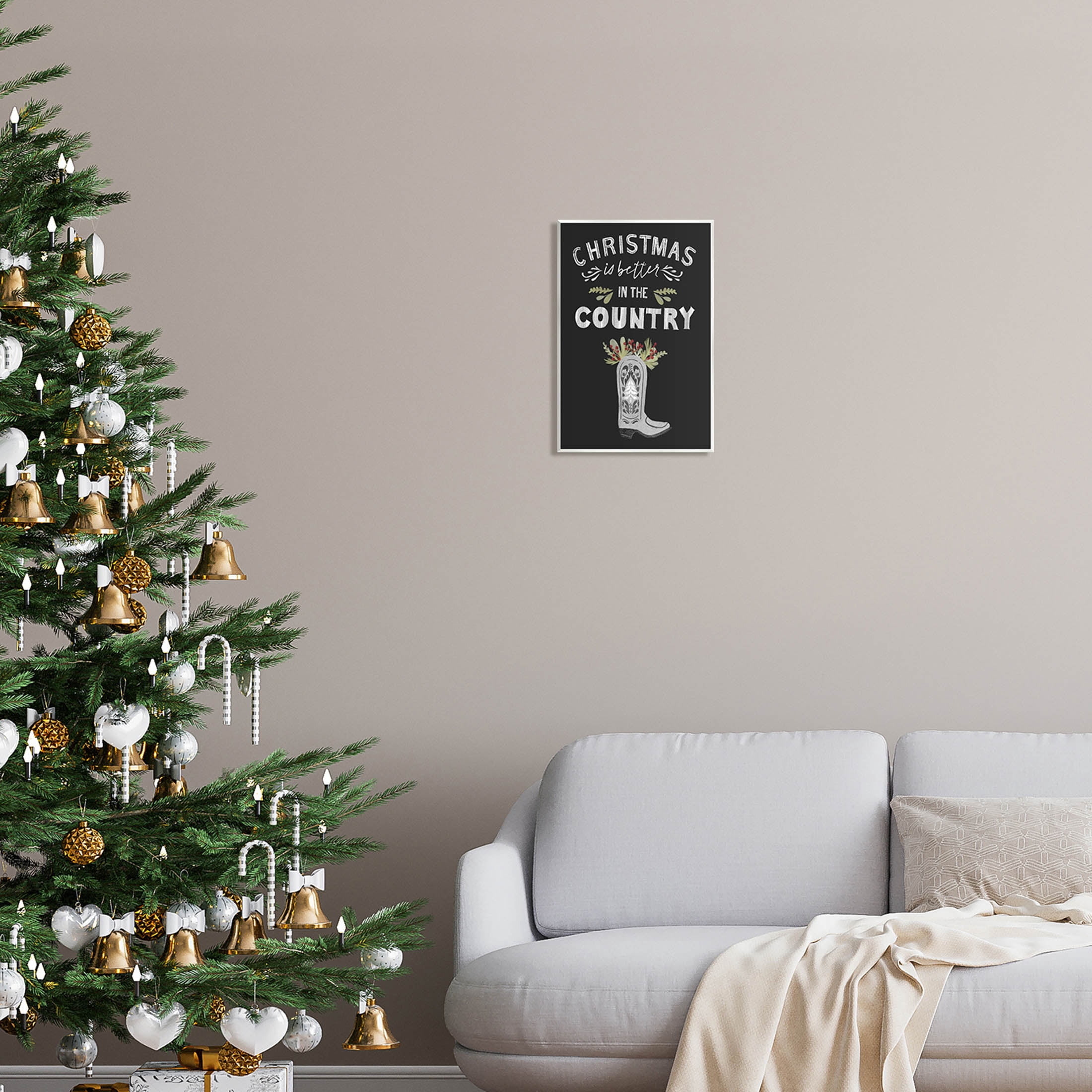 Christmas Better In Country Phrase Holiday Graphic Art Unframed Art Print Wall Art