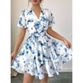 thumbnail image 6 of Jaimenalin Women'S Summer Short Sleeve Casual Dresses V-Neck Floral Party Dress L, 6 of 9