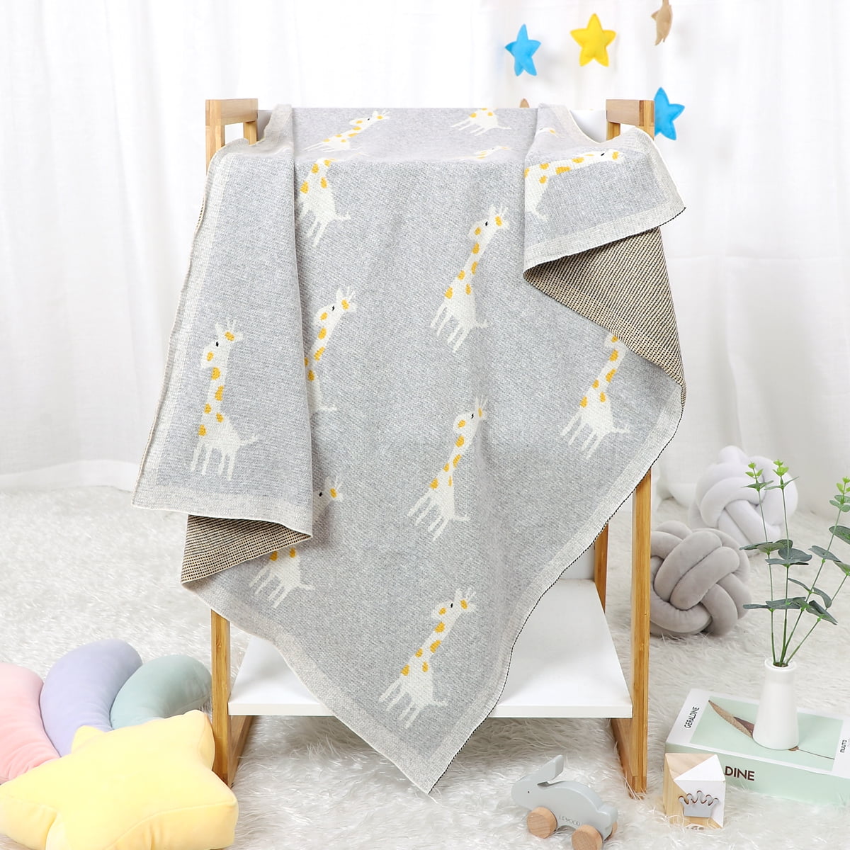Baby Blanket Cotton Knitted 100*80CM Sleep Covers Fashion Cute Giraffe