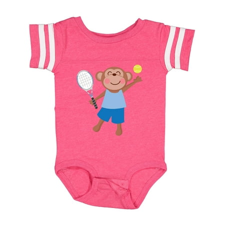 

Inktastic Tennis Monkey Kids Gift Baby Boy Bodysuit