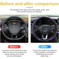thumbnail image 5 of Car Steering Wheel Cover, 15 inch Carbon Fiber Microfiber PU Leather Elastic Steering Wheel Protector for Men Women, Anti-Slip Breathable Car Interior Accessories for Most Cars (Purple), 5 of 6