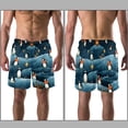thumbnail image 3 of luoweisi Men's Beach Shorts Quick Dry Swim Trunks with Mesh Lining Penguin L, 3 of 5