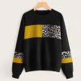 thumbnail image 1 of Hauts à Manches Longues pour Femmes Blouse Imprimé Léopard Hauts Coton Sweat à Manches Longues, 1 of 6