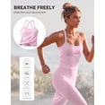 thumbnail image 4 of IDOPIP Womens Tank Top Built in Bra Yoga Workout Tops Crop Halter Neck Womens Padded Sport Back Bras Cami Athletic Gym Cropped Tanks Spaghetti Strap Woman Backless Running Camisole, 4 of 6