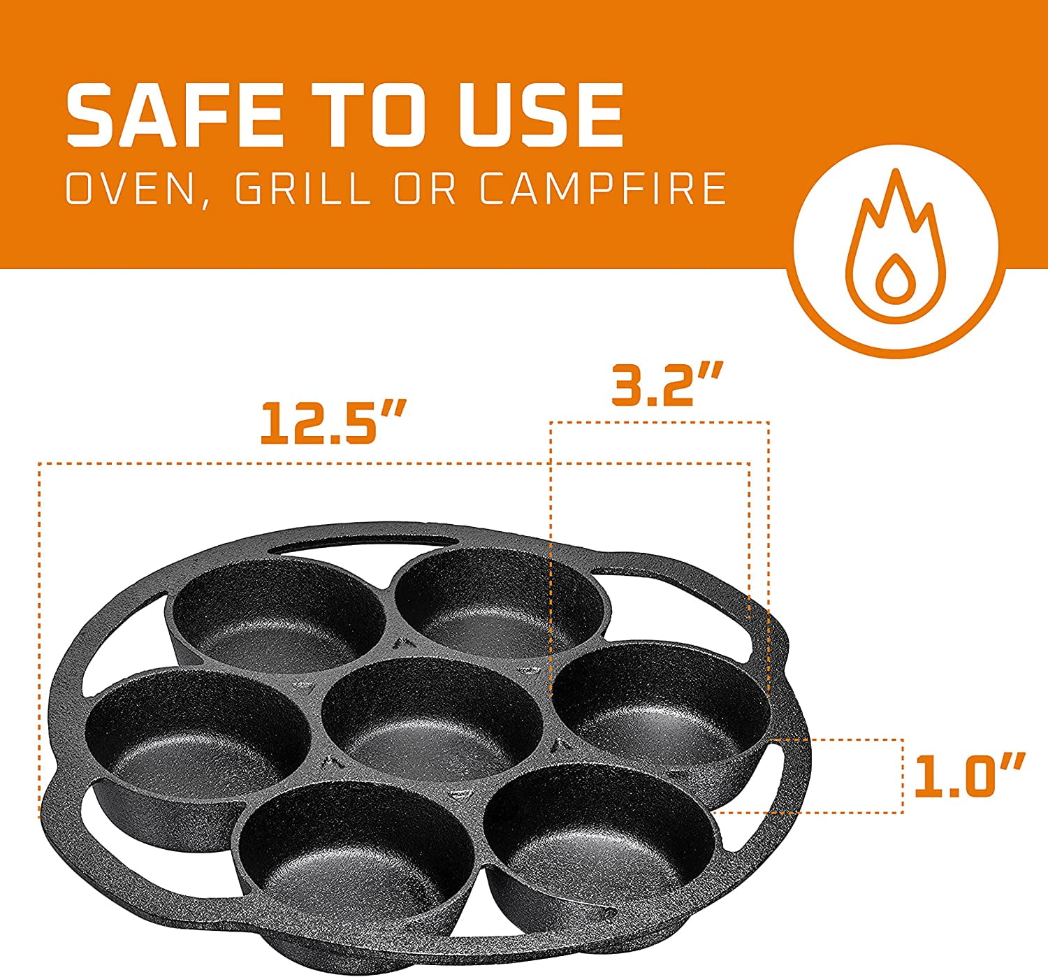 Symple Stuff Augu 7 Cup Cast Iron Muffin Pan with Lid & Reviews