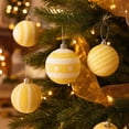 thumbnail image 5 of Christmas Ornaments Set 12 Pack Flocked Christmas Balls Multicolor Shatterproof Tree Decorations for Holiday Party and Home Decor, 5 of 9