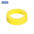 thumbnail image 3 of Uxcell 4pcs Protective Silicone Bottle Boot/Sleeve, Non slip Bottom Cover Cap for Water Bottle Yellow 65mm, 3 of 5