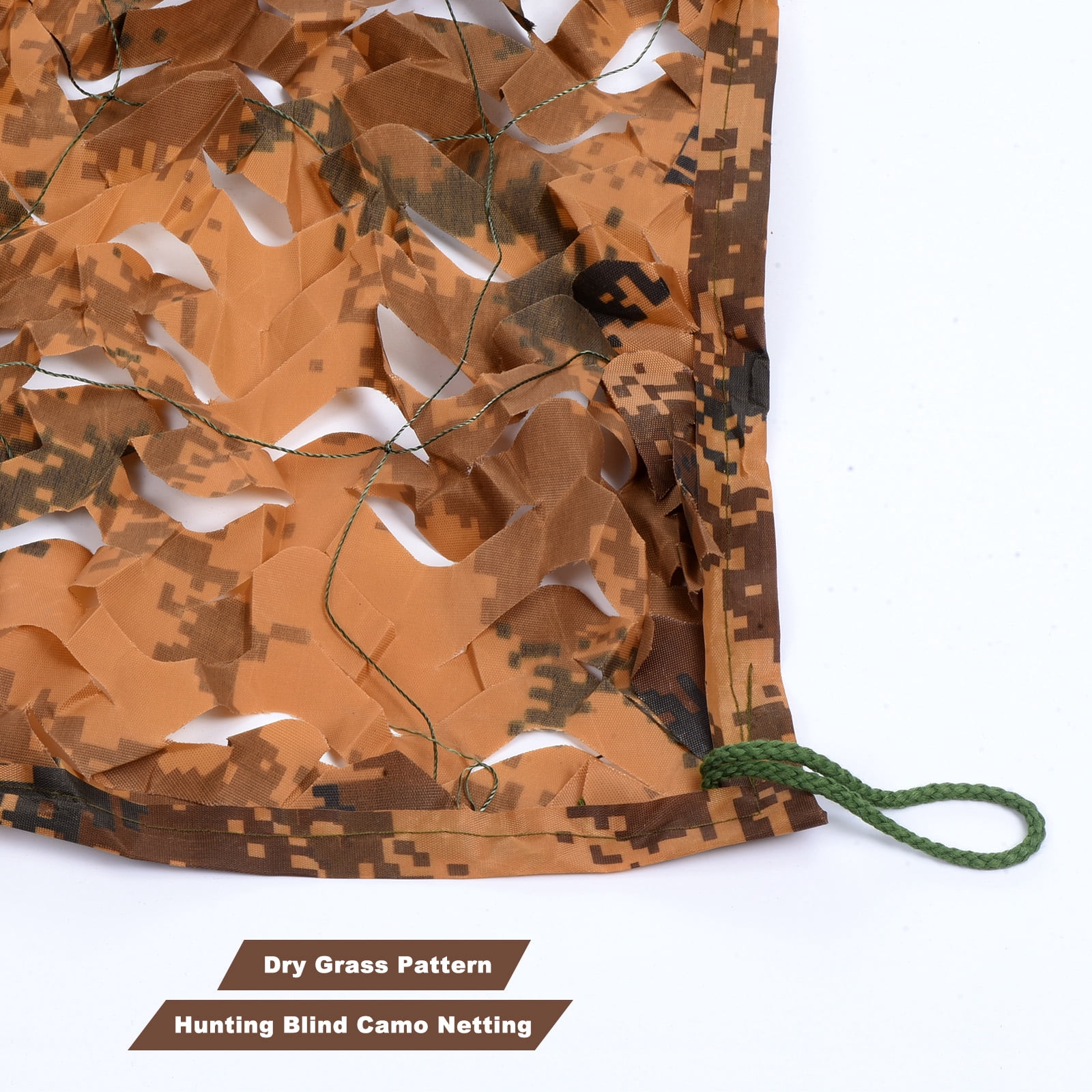 Uxcell Camo Netting, Camouflage Net, 13 x 9ft Quiet Hunting Blinds for Sunshade Camping Shooting Hunting Desert Camo