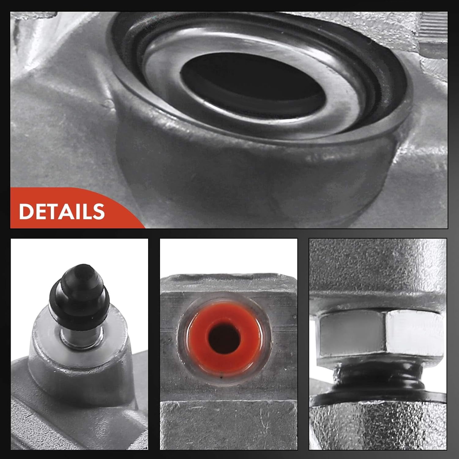 A-Premium Rear Brake Caliper Assembly with Bracket for Chevrolet Silverado, GMC Sierra, 2-Piece Set