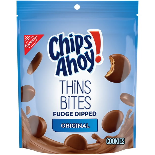 Chips Ahoy! Cookies Thin Bites Fudge Dipped Original