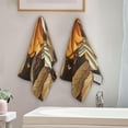 thumbnail image 3 of Dreamtimes Thanksgiving Autumn Pumpkins Hand Towels 2 PCS, Ultra Soft and Highly Absorbent, Leaves Pine Cones Decorative Fingertip Towel for Home, Bathroom, Kitchen, 28.3"x14.4", 3 of 5