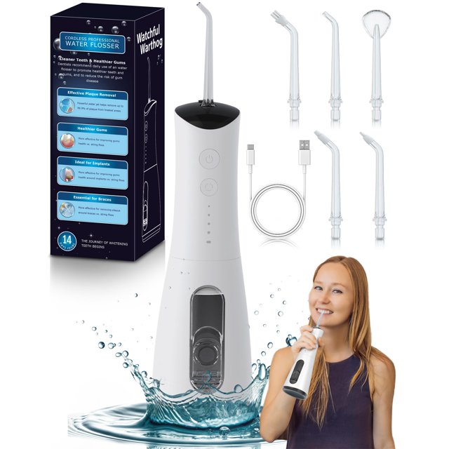 Hilo dental de agua Watchful Warthog de alta presión, 120 psi