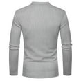 thumbnail image 6 of vdgthytj Basic Tops for Men Casual Round Neck Long Sleeves Pullover Blouse Fashion Breathable Button Solid Color Shirt, 6 of 8