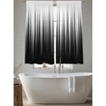 thumbnail image 4 of Black White Sheer Curtains 63 Inch Length 2 Panels Set, Modern Geometric Abstract Gradient Striped Voile Window Treatment Rod Pocket Curtains Sheers Drapes for Bedroom/Living Room/Kitchen 52x"63"x2, 4 of 7