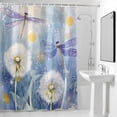 thumbnail image 4 of Dandelion Dragonfly Fabric Shower Curtain Spring Scenery Washable Shower Curtains for Bathroom, Waterproof Bath Curtain with Hooks Home Decor 36x72in, 4 of 8