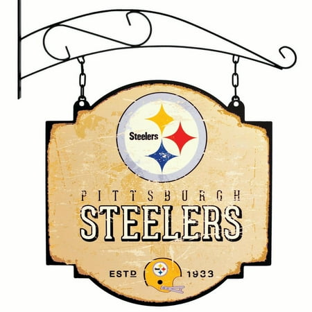 Nfl Pub Sign - Pittsburgh Steelers Official NFL 16 inch x 16 inch sign by Winning Streak