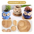 thumbnail image 3 of 3 Pcs Wooden Pallet Drink Coasters Indoor Plants House Flowerpot Saucer, 3 of 6