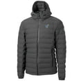 thumbnail image 2 of Men's-Cutter & Buck  Gray Kansas Jayhawks Mission Ridge Eco Insulated Repreve Hooded Full-Zip Puffer Jacket, 2 of 3