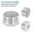 thumbnail image 3 of Uxcell 5Pack 2" Male to 3/4" Female NPT 304 Stainless Steel Reducer Hex Bushing, 3 of 6