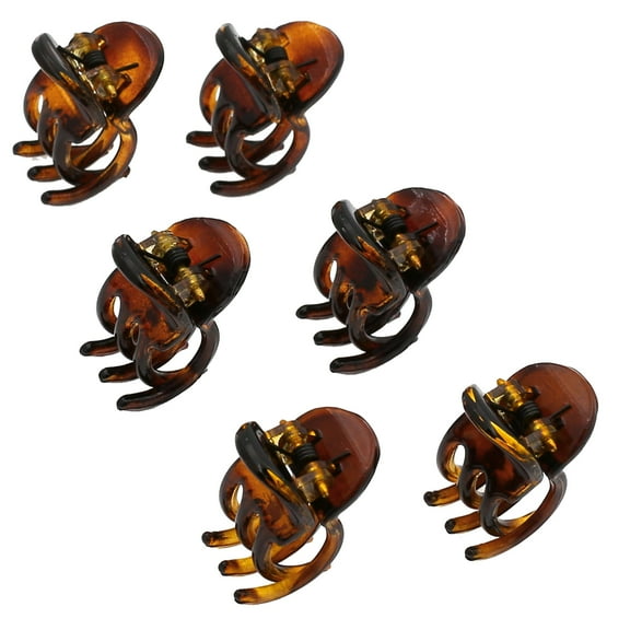 Camila Paris CP2374 French Hair Clip for Women, Set of 6 Extra Small Tortoise Shell Girls Hair Claw Clip Fashion Styling Hair Accessories for Women, Ladies Strong Hold Grip Clamp, Made in France
