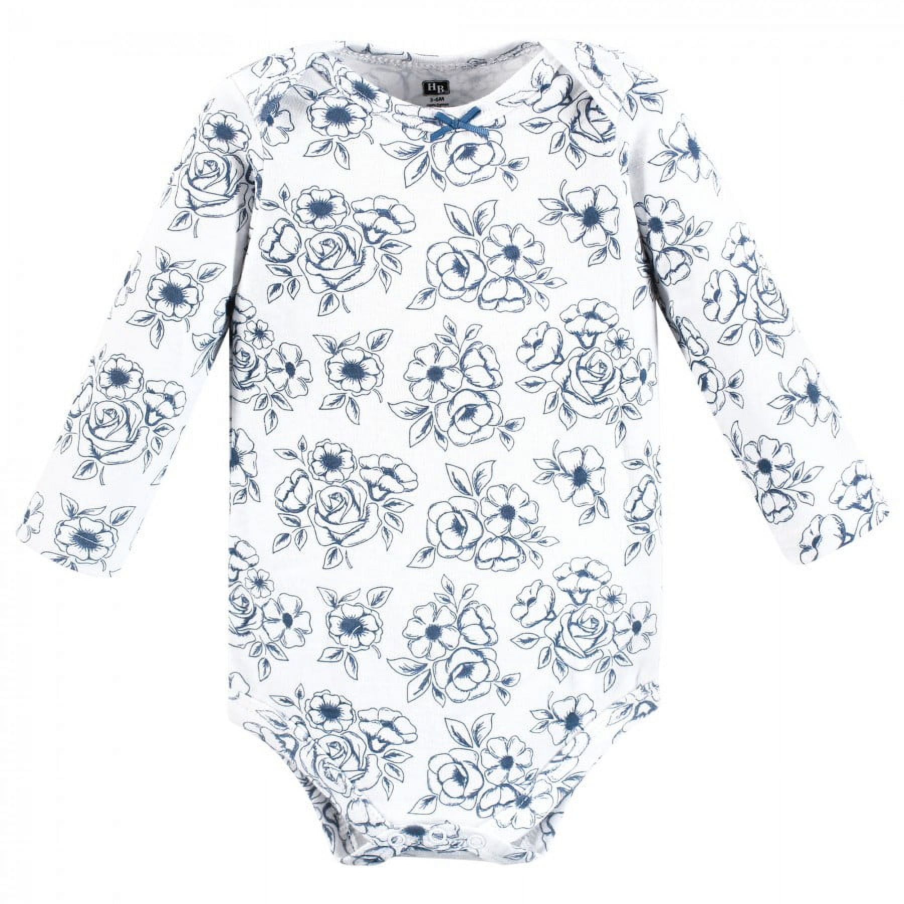 Hudson Baby Cotton Long-Sleeve Bodysuits, 3-Pack, Newborn- 24 Months