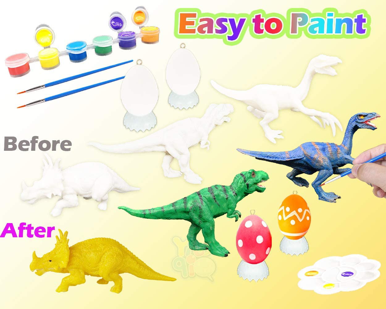 KangoKids Dinosaur Painting Kit for Kids Ages 4-8 with 12 Dinos &  Accessories – Fun & Educational Kids Painting Kit - Paint Your Own Dinosaur  Craft Set - Arts and Crafts for Kids 4-6 : Buy Online at Best Price in KSA  - Souq is now : Toys