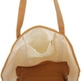 thumbnail image 4 of 3 Pack ThreadArt Extra Large 100% Cotton Natural Canvas Tote Bag With Tan Handles - 22"x16"x6" - 14 oz Canvas - For Women, School, Shopping, Beach, Getaways, Gifts, 4 of 6