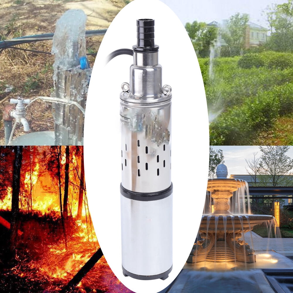 48Volt Solar Deep Well Water Pump Submersible Water Pump Pond Irrigation Farm C Borehole Pump, Submersible Fountain Pump for Industrial, Irrigation, Home Use