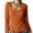 Orange_#01, variant on Women's Notch Square Neck Button Front Top Long Sleeve Fitted Textured Blouses Lightweight Causal Shirts,Purple L