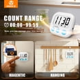 thumbnail image 3 of Temporizadores de Cocina Digitales Paquete de 6 AOUCE con Alarma Fuerte Blanco, 3 of 9